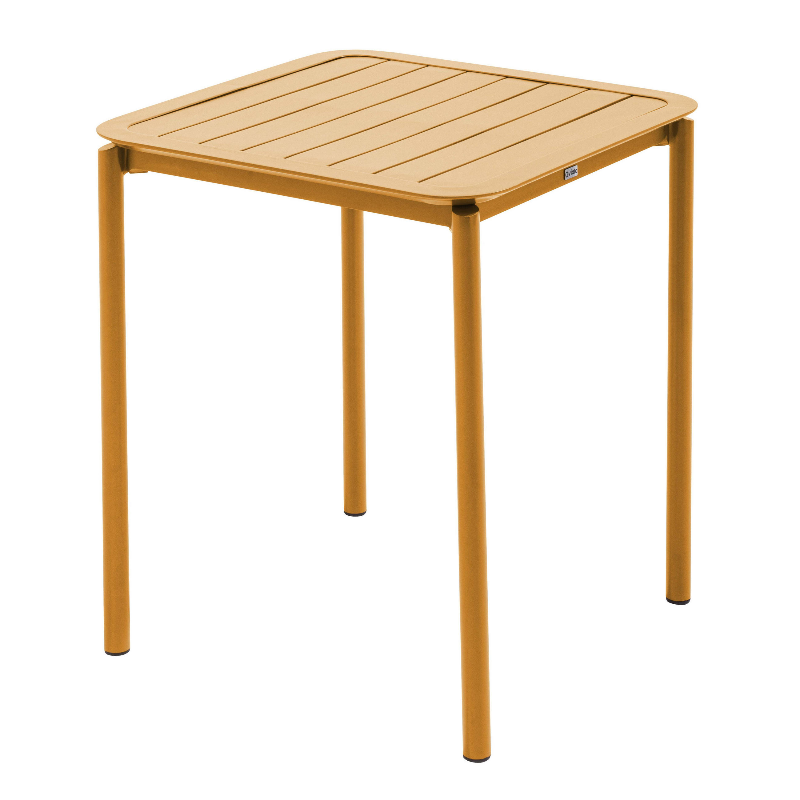 GARTENTISCH quadratisch, Gelb - Gelb, Metall (70/70/75cm) - Oviala