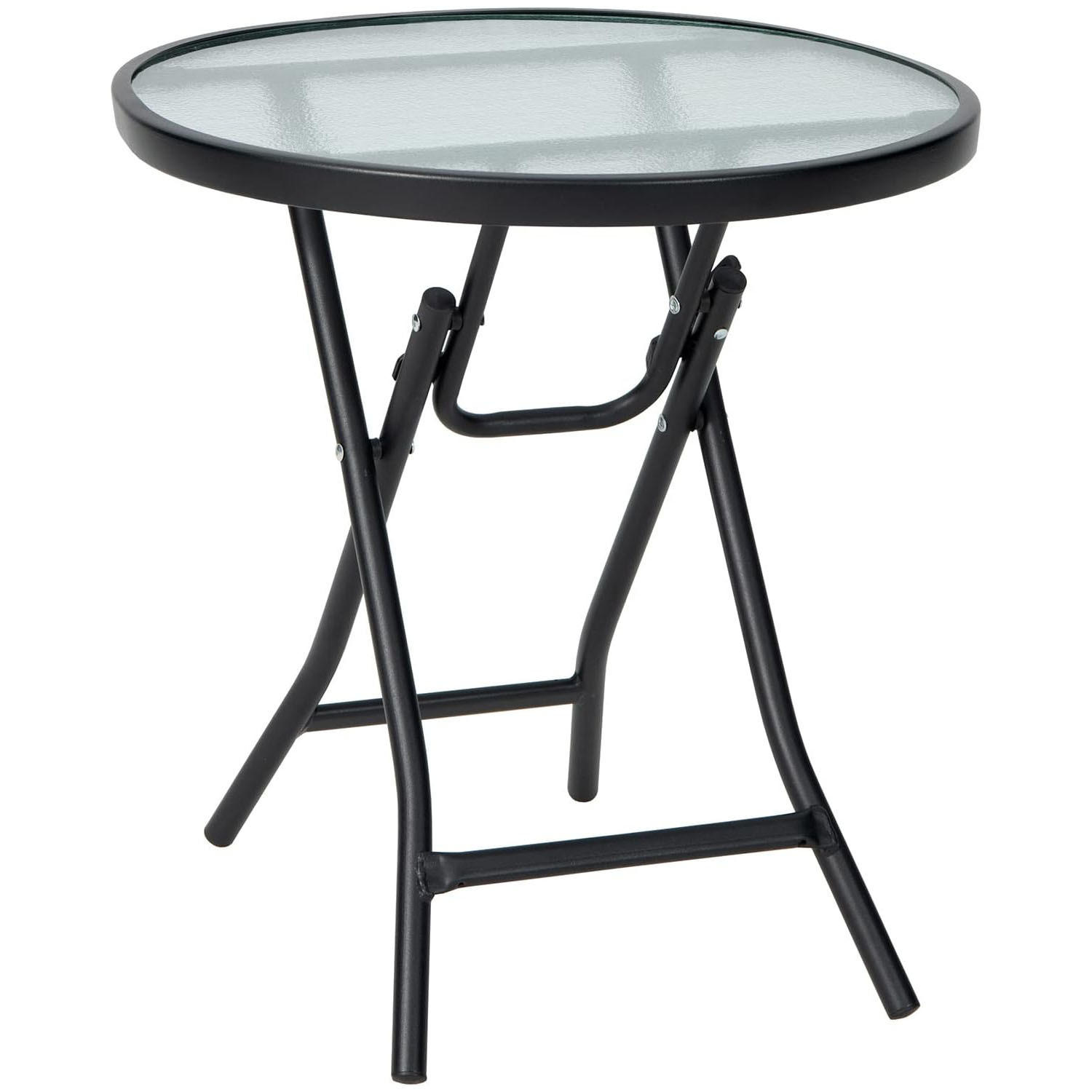 BEISTELLTISCH Schwarz - Schwarz, Metall (45/45/47cm) - COSTWAY