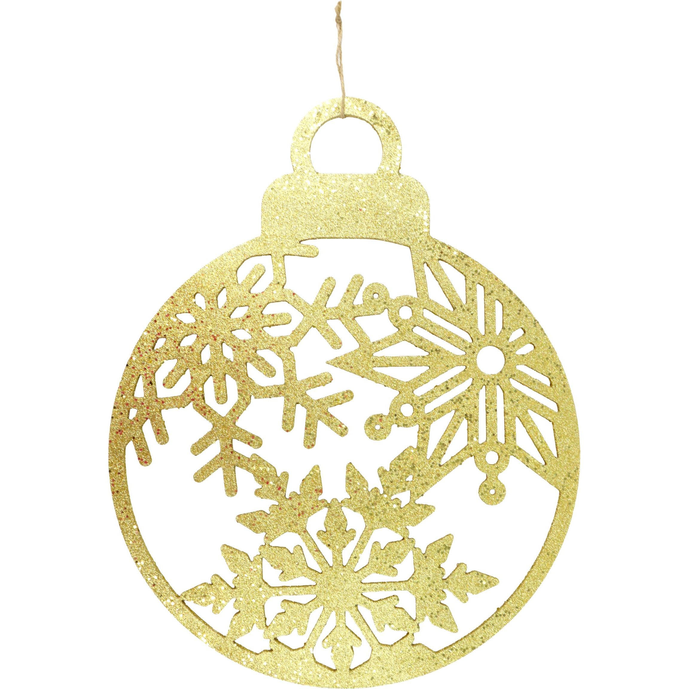 CHRISTBAUMKUGEL Gleam&glow 56/56/1 cm - Goldfarben, Holz (56/1/56cm) - FURNARO
