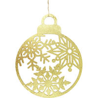 CHRISTBAUMKUGEL Gleam&glow 56/56/1 cm - Goldfarben, Holz (56/1/56cm) - FURNARO
