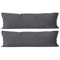 SEITENSCHLÄFERKISSEN-BEZUG 40x145 cm aus 100% Baumwolle, KISSENBEZUG Anthrazit Uni - Anthrazit, Textil (145/40cm) - Carpe Sonno