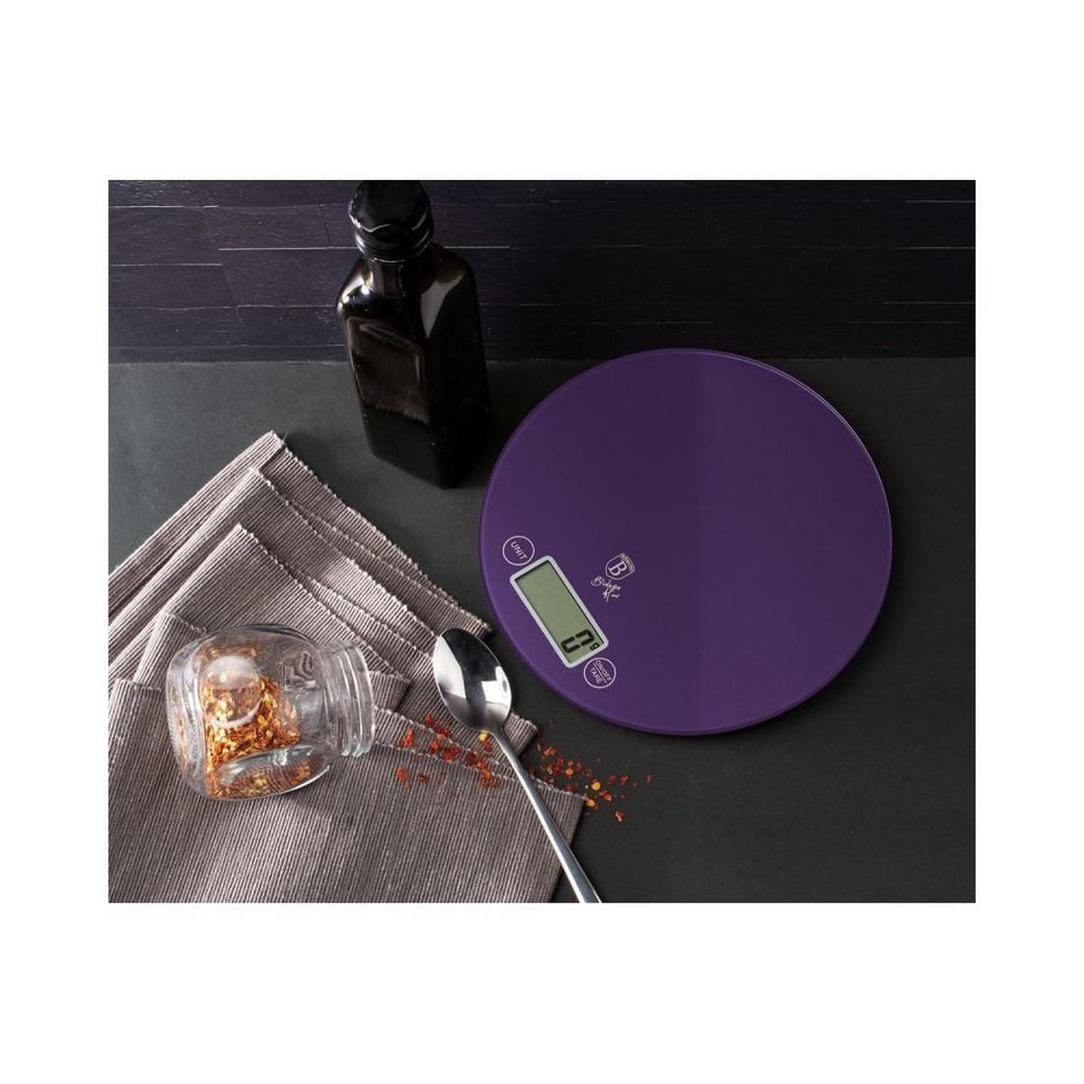 KÜCHENWAAGE Lila 19/19/2 cm BH9434 - Violett, Glas - Berlinger Haus