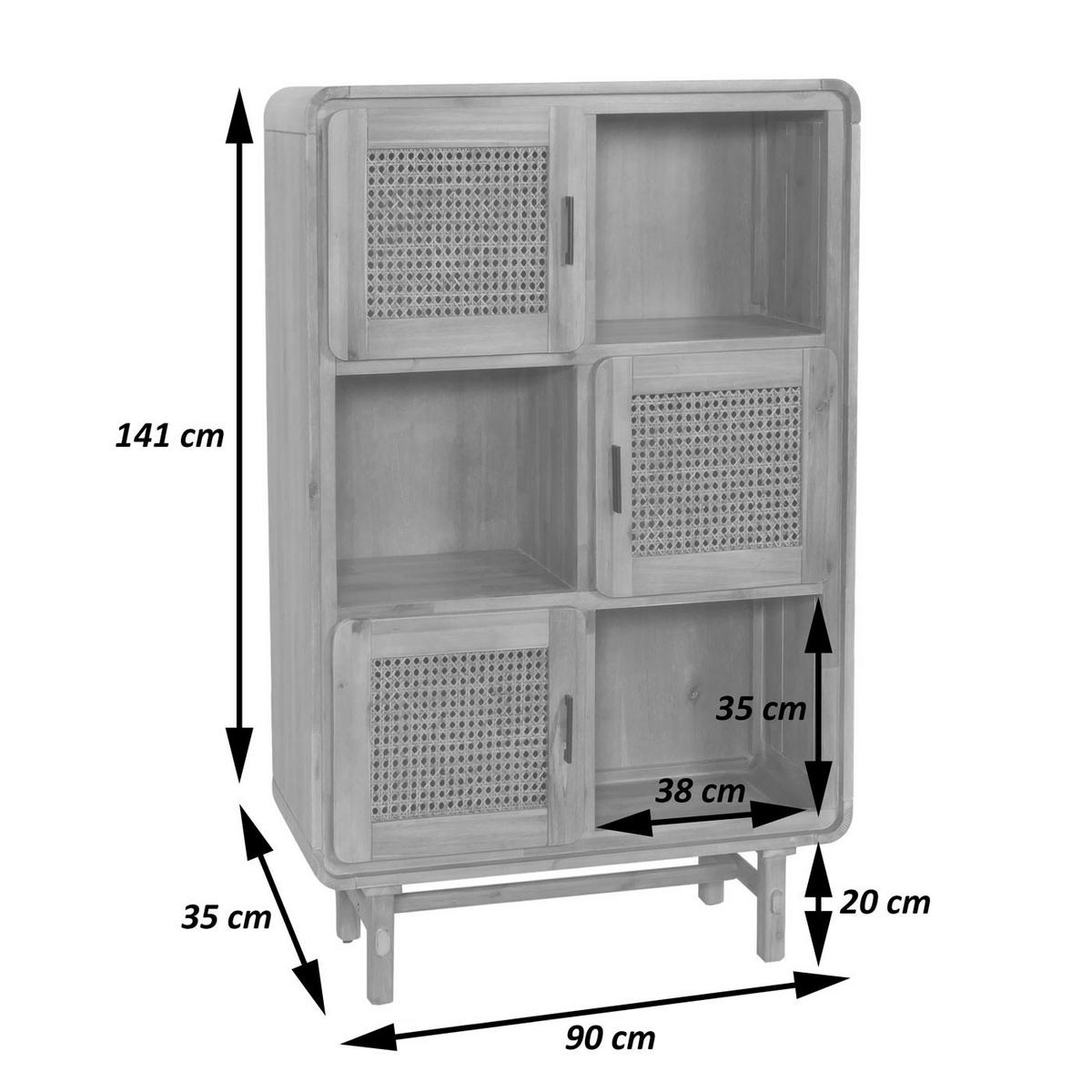 HIGHBOARD Braun - Braun, Holz (90/141/35cm) - MCW