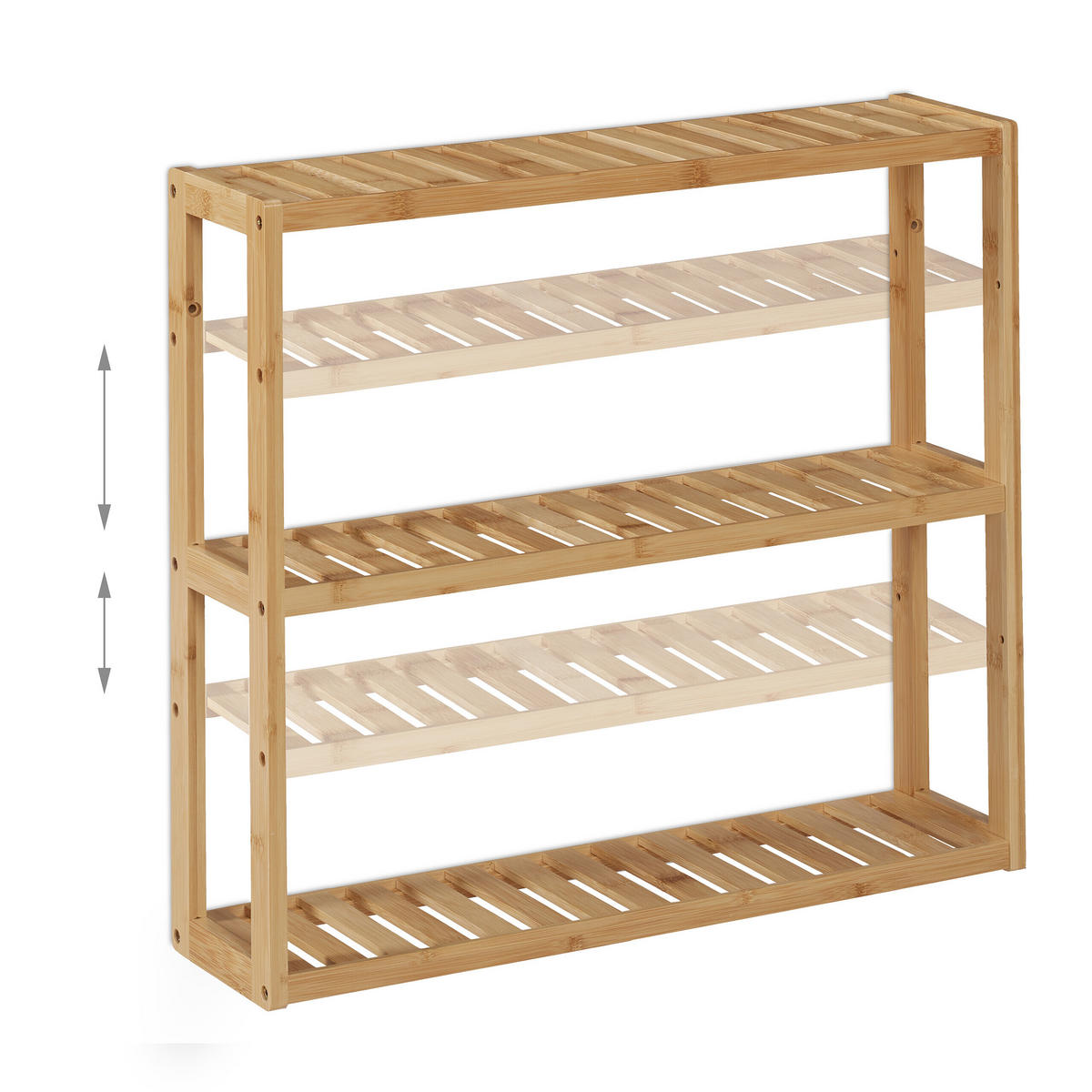 BADREGAL - Hellbraun, Holz (60/54/15cm) - Relaxdays