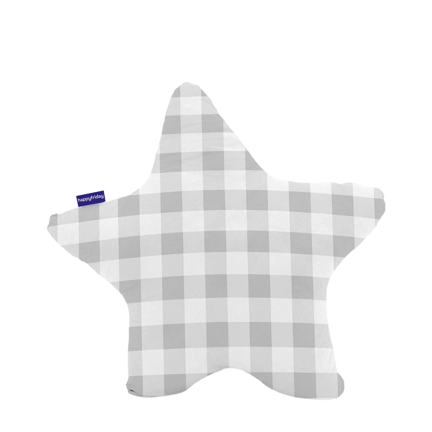 KISSEN vichy 50x50 cm grau - Grau, Textil (50/50cm) - Happy Friday