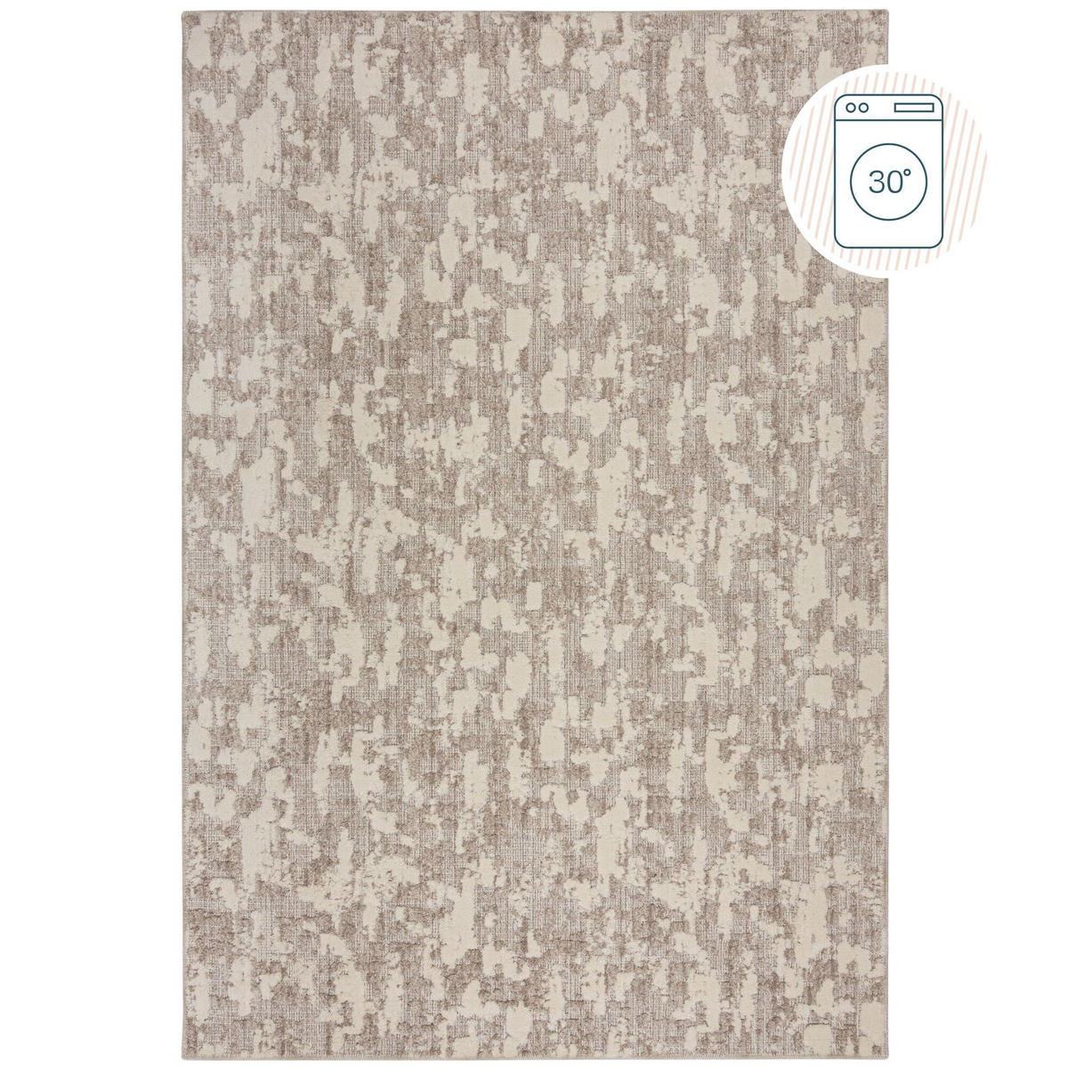 TEPPICH Waschbar RIDGE, meliert, Beige, 155 x 230 cm - Beige, Textil (155/230cm) - KADIMA DESIGN