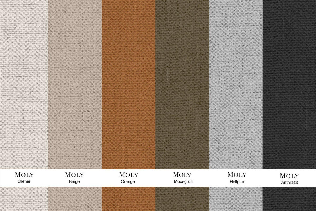 ECKSOFA Solvie In Moly - Anthrazit, Holzwerkstoff/Textil (193/290cm) - Fun Möbel