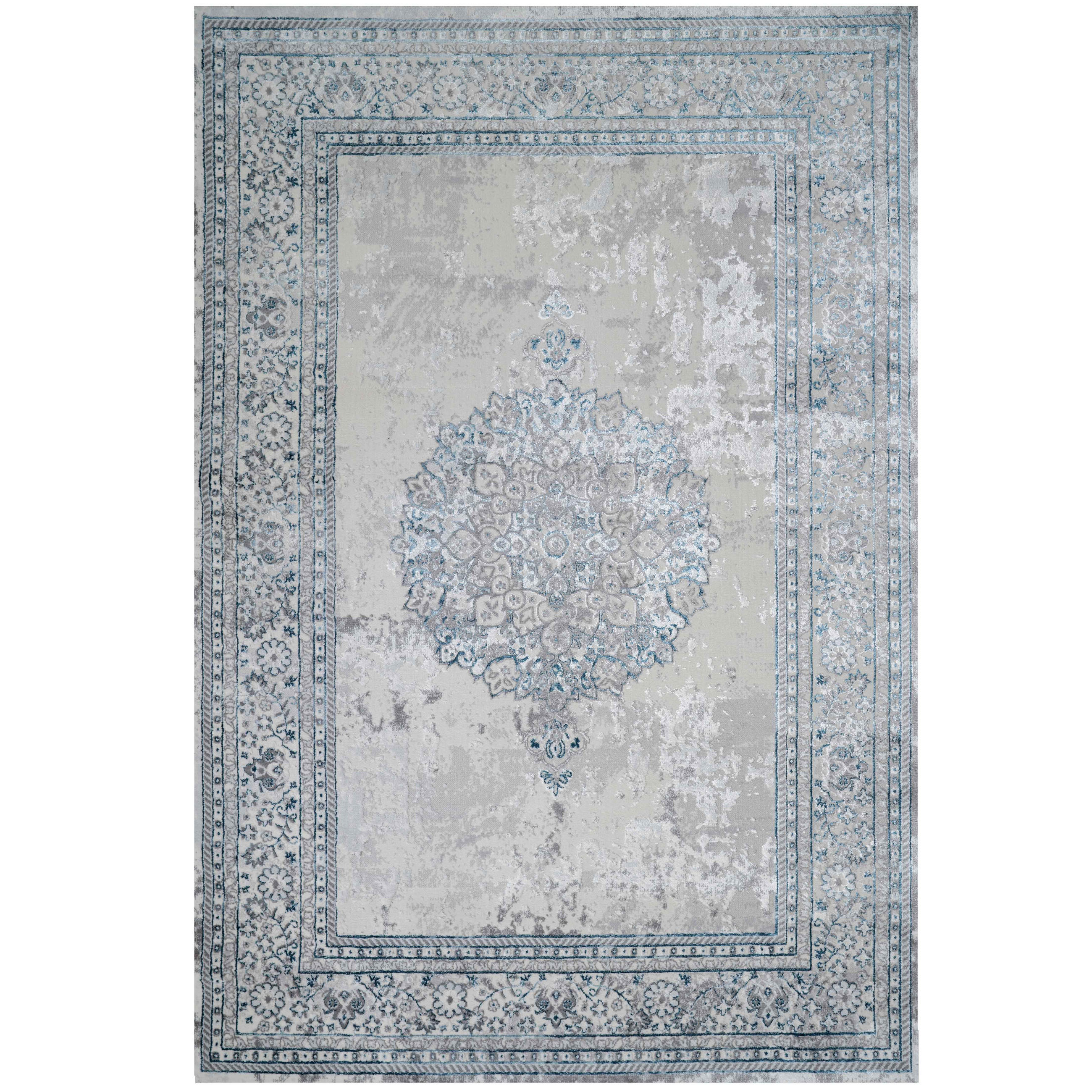 WEBTEPPICH Victoria Blau - Blau, Textil (160/230cm) - Kukoon Rugs