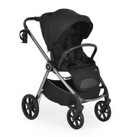 KOMBIKINDERWAGEN Unique 3 in 1 schwarz Babyschale Stoßdämpfer PU-Räder Tasche - Schwarz, Metall (75/59/104cm) - Cangaroo