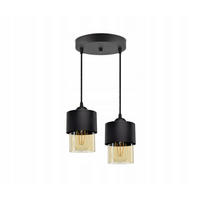 PENDELLEUCHTE Hege - Transparent/Schwarz, Glas/Metall (25/25/70cm) - kiki design