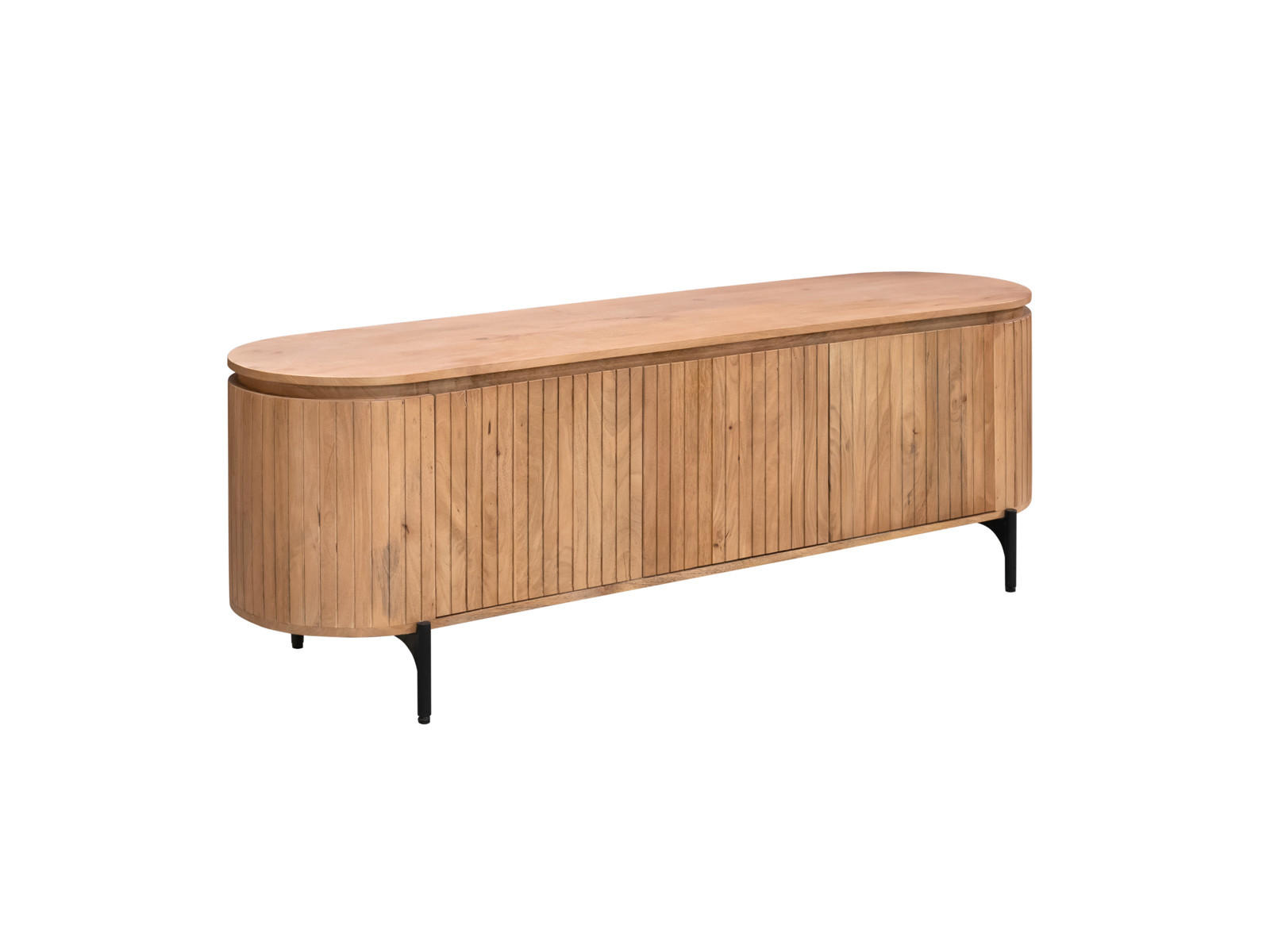LOWBOARD Helena Mangoholz 165 cm / 45 cm Natur - Naturfarben, Holz (165/55/45cm) - Villa Möbel