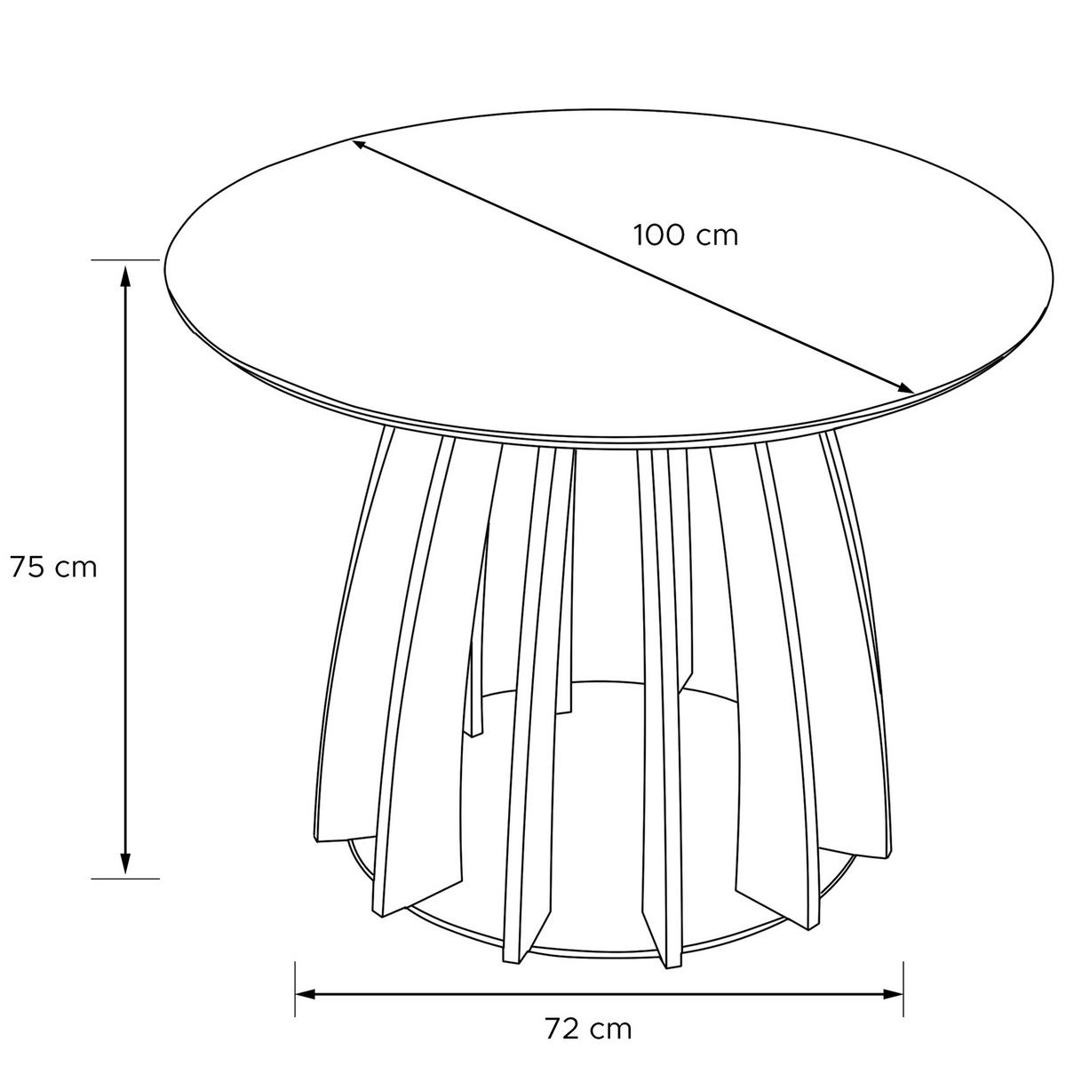 ESSTISCH APOLI - Eichefarben, Holzwerkstoff (100/100/75cm) - KONSIMO®
