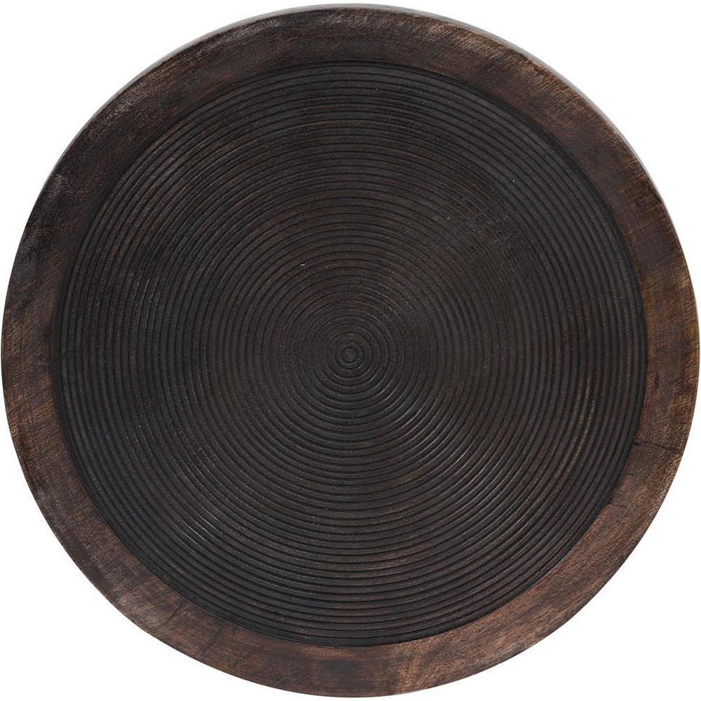 SERVIERPLATTE KAMUDI Ø34x13 Holz-Bronze - Braun, Holz (34/13/34cm) - Light & Living