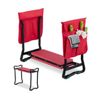 KNIEBANK - Multicolor, Textil/Metall (65/50/32cm) - Relaxdays