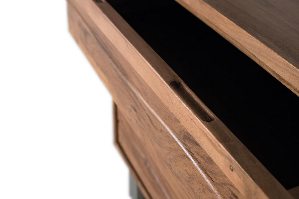 KOMMODE aus Akazienholz und Metall - Braun, Holz (91/81/40cm) - Giner y Colomer