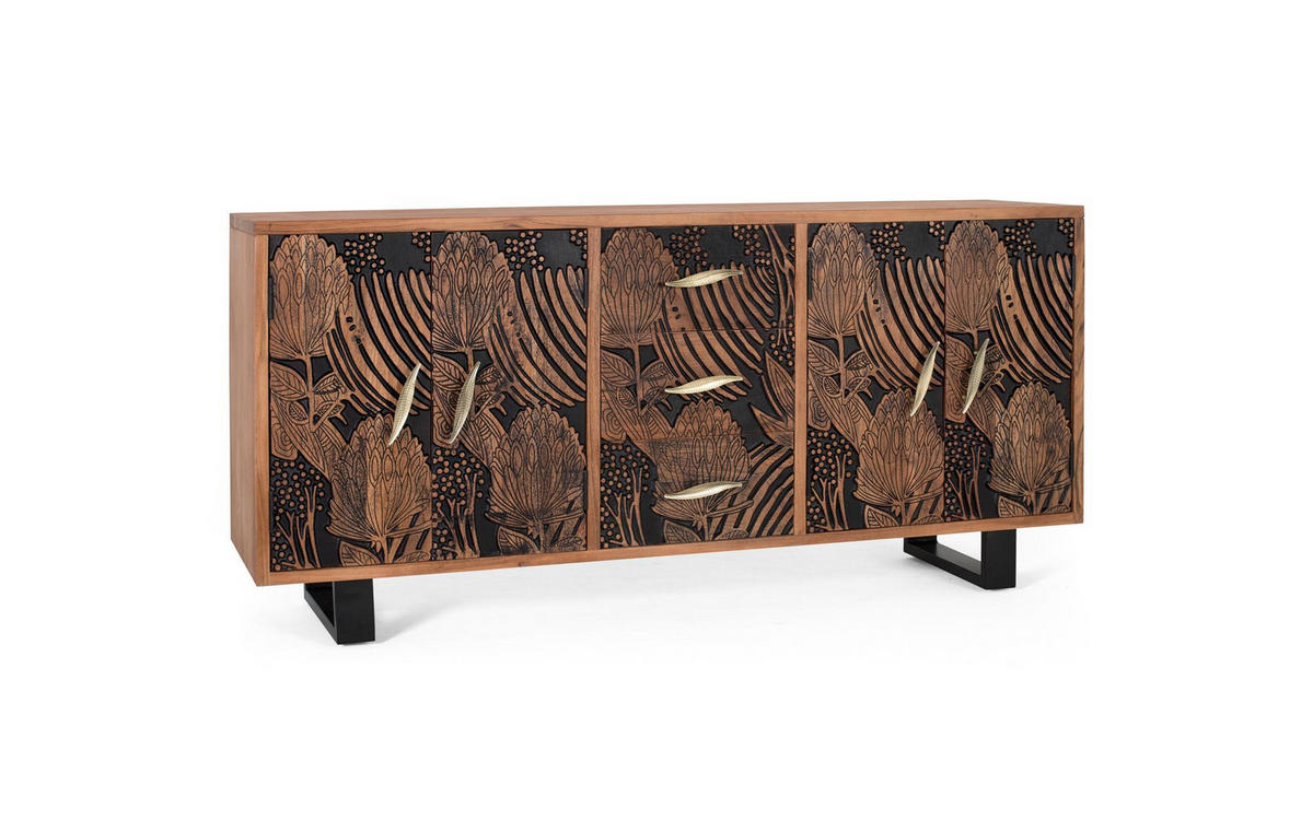 SIDEBOARD aus Akazienholz und Metall - Braun, Holz (45/81/175cm) - Giner y Colomer