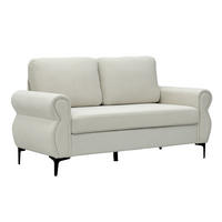 SOFA mit Federkern Sitzhöhe 49 cm Cream White - Weiß, Holzwerkstoff (173.5/92/81cm) - Meubliv
