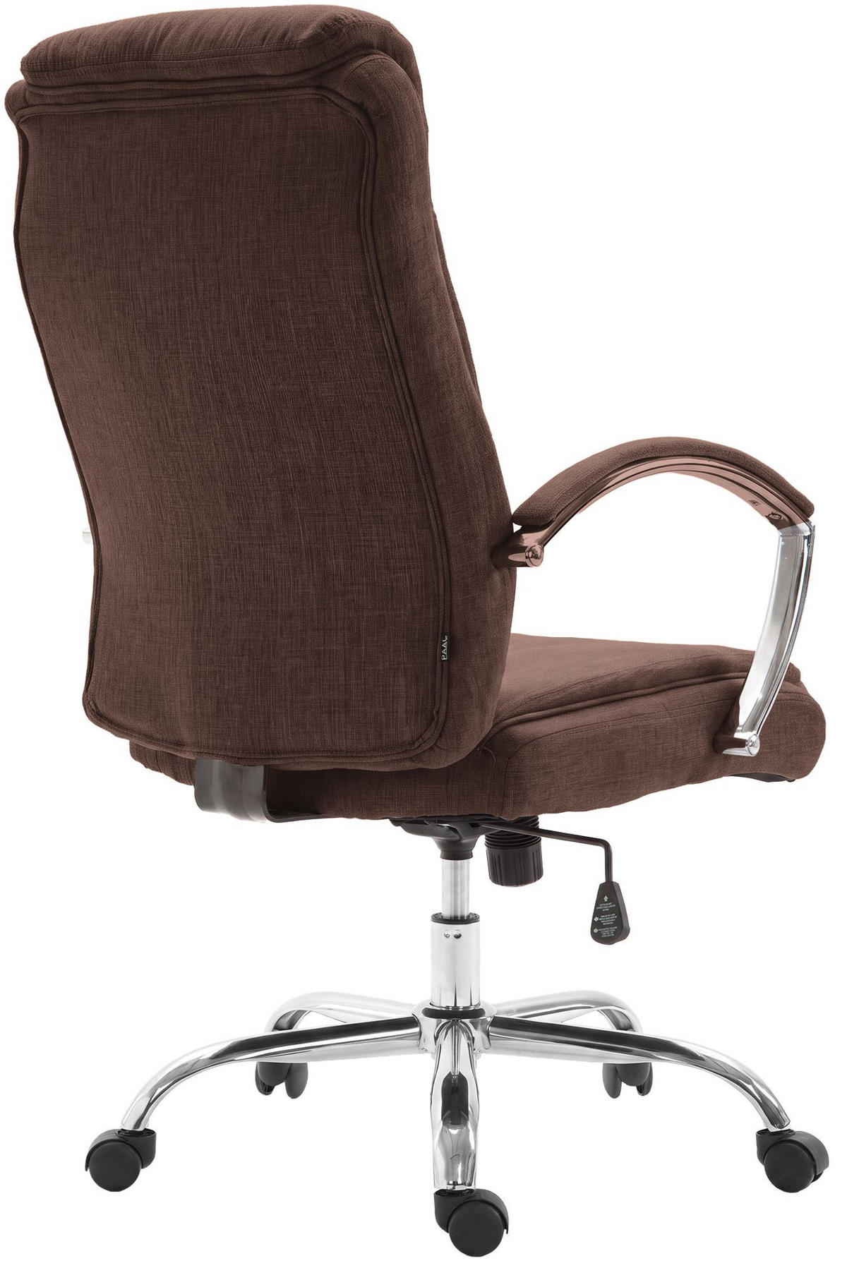 DREHSTUHL Stoff Braun - Chromfarben/Braun, Textil/Metall (65/115/73cm) - CLP