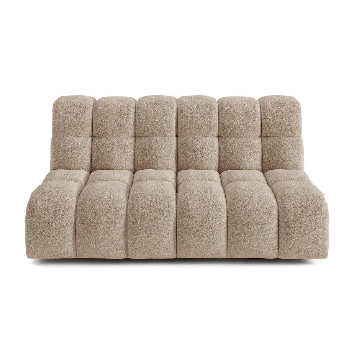 SOFA SEVEN Bouclé-Stoff Taupe 162cm - Taupe, Textil (162/77/98cm) - Premium Interiors