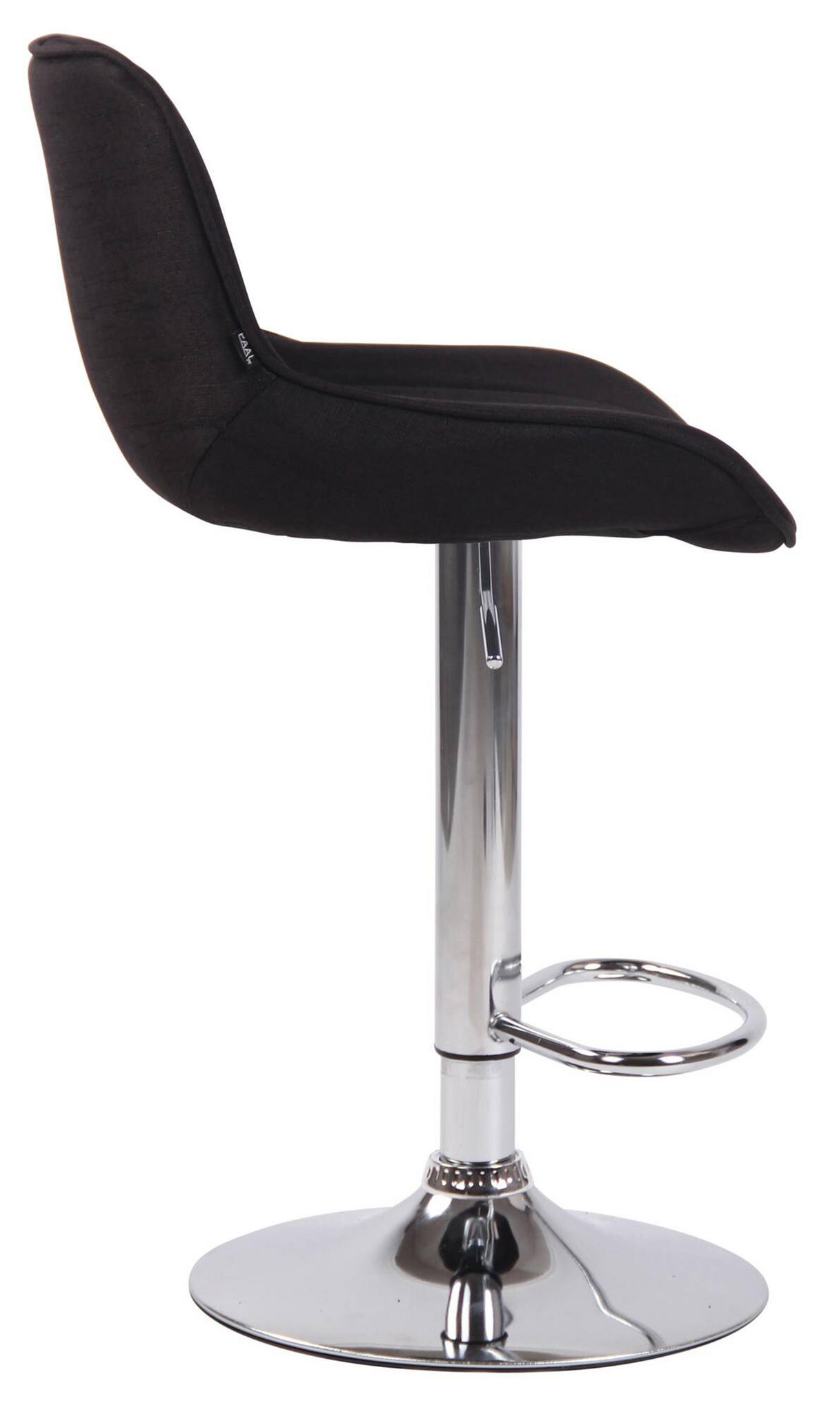 BARHOCKER 2er Set Lentos Stoff chrom schwarz - Chromfarben/Schwarz, Textil/Metall (50/108/50cm) - TPFLiving