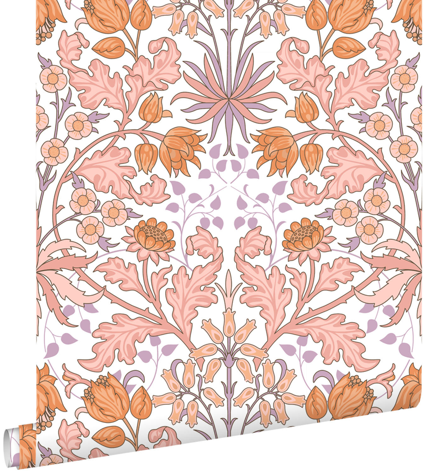 TAPETE Blumenmuster im Jugendstil 50 x 900 cm - Pink, Papier (50/900cm) - ESTAhome
