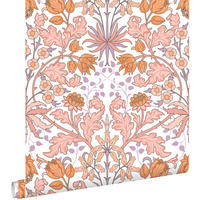 TAPETE Blumenmuster im Jugendstil 50 x 900 cm - Pink, Papier (50/900cm) - ESTAhome