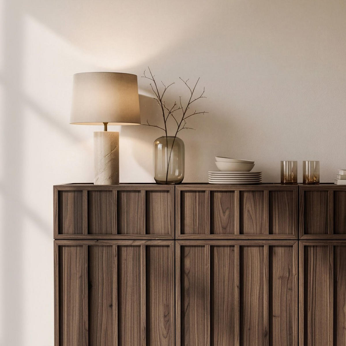 SIDEBOARD GROSSES Kairo Walnuss 150 cm x 80 cm - Walnussfarben, Holzwerkstoff (150/80/40cm) - Klast Home