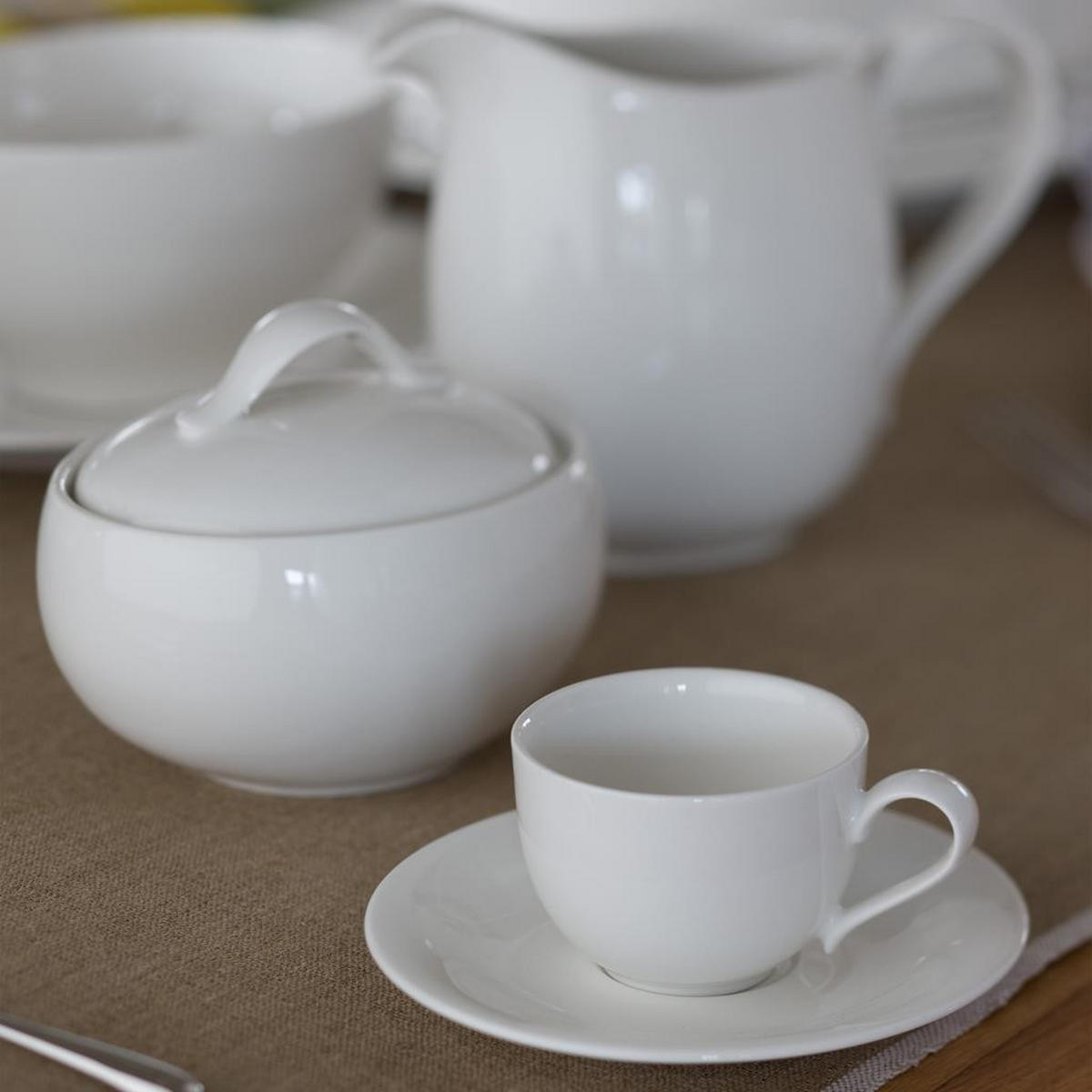 MILCH & ZUCKER SET New Cottage Basic weiß 2er Set - Weiß, Keramik (1/2cm) - Villeroy & Boch