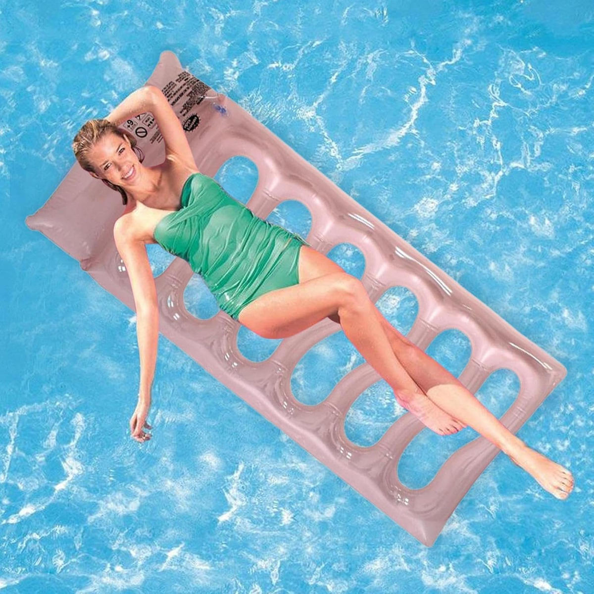 SCHWIMMSESSEL,HELLROSA, 160 x 80 x 13 cm - Hellrosa, Kunststoff (160/80/13cm) - Weltevree