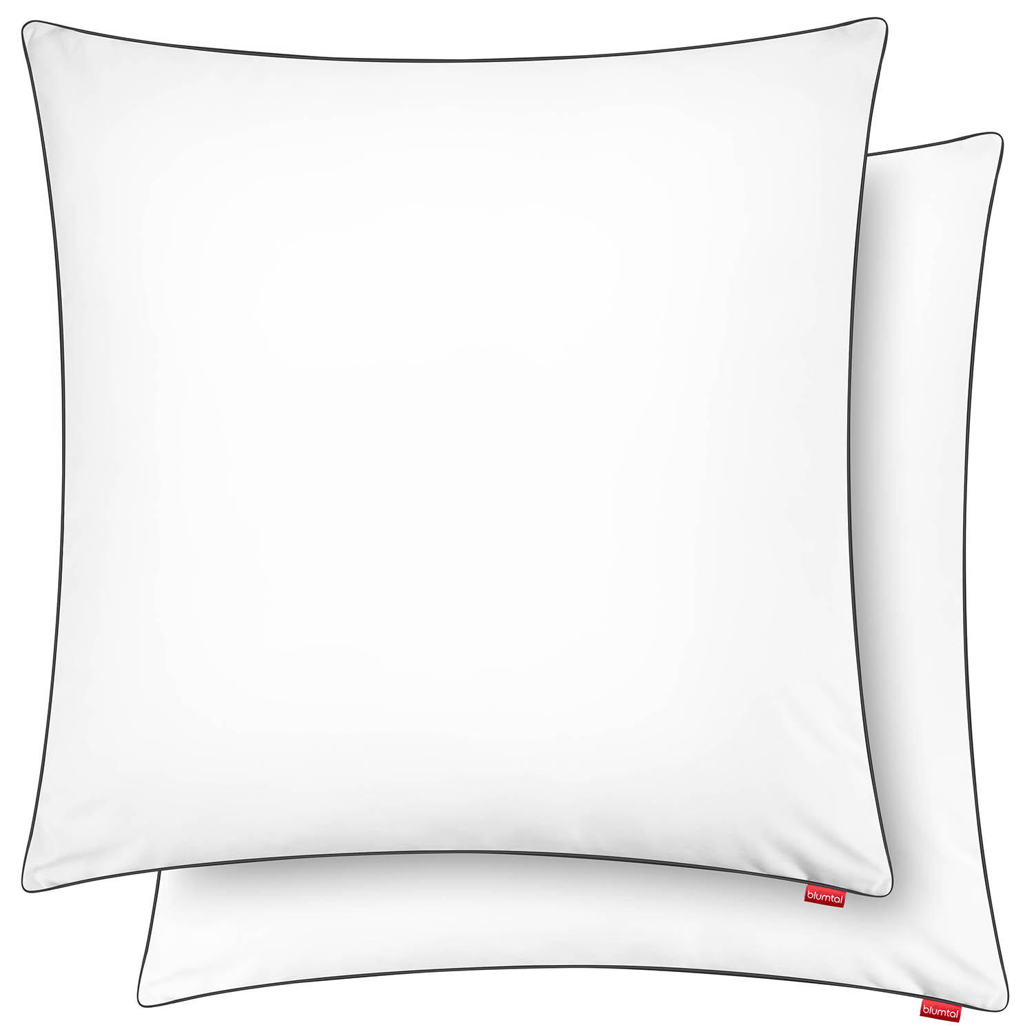NACKENKISSEN mit anpassbarer Füllung, 2er Set, 80x80cm - Weiß, Textil (80/80cm) - Blumtal