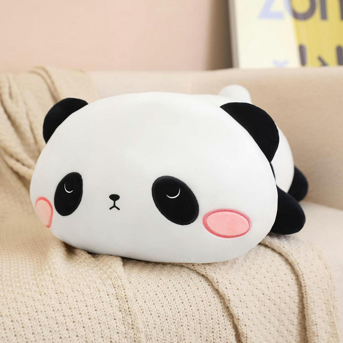 PLÜSCHKISSEN Panda 60 cm - Multicolor, Textil (12.7/20.3cm)