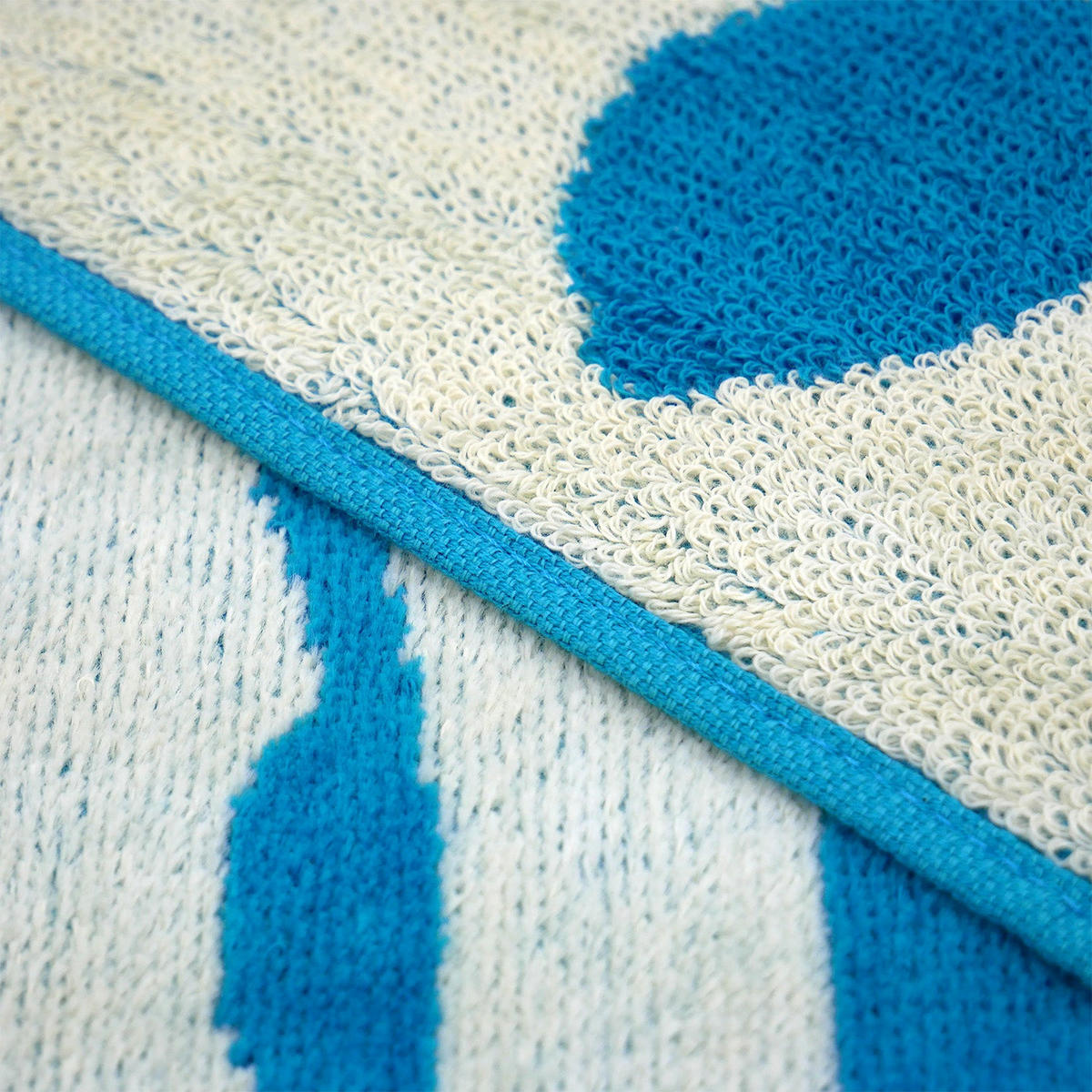 STRANDTUCH Frottee Velours Jacquard Blau 90x170 400g/m² - Milos - Blau, Textil (170/90cm) - LE COMPTOIR DE LA PLAGE