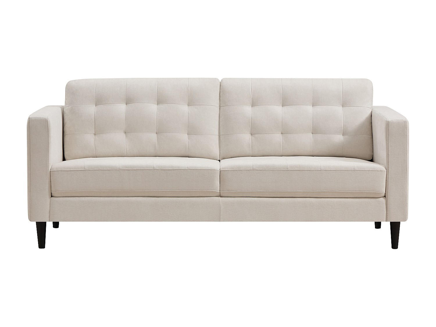 SOFA - 3 Personen - stoff - beige Dibalu - Beige, Textil (200/84/87cm) - Vente-Unique