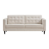 SOFA - 3 Personen - stoff - beige Dibalu - Beige, Textil (200/84/87cm) - Vente-Unique