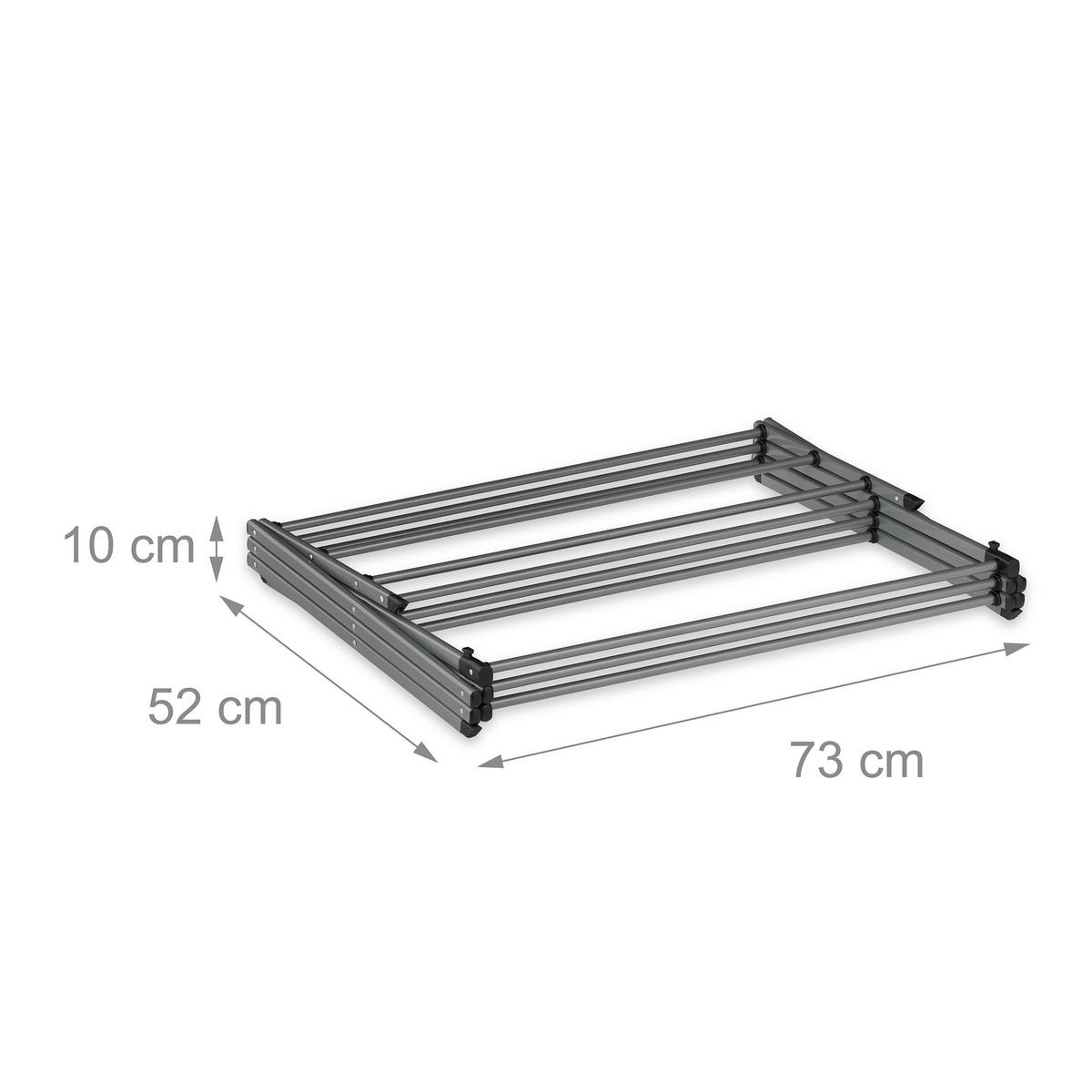 STOJAN na prádlo - strieborná, kov/plast (73/105/37cm) - Relaxdays