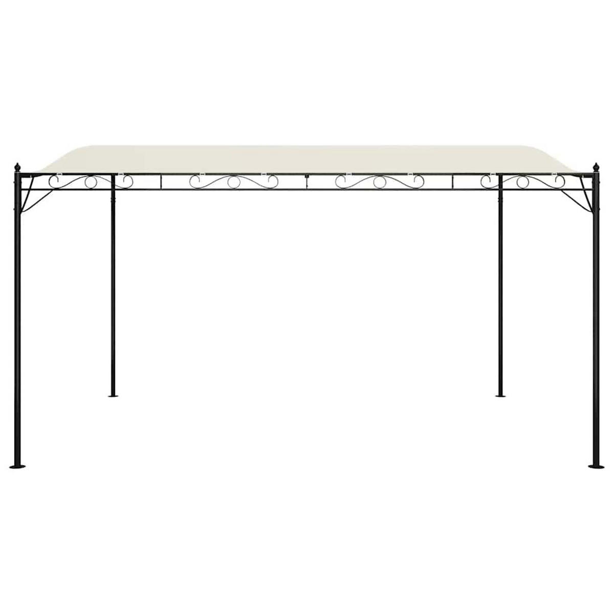 PERGOLA, Pavillon 4x3 m, 180 g/m² Stoff und Stahl, Crème - Creme, Metall (300/255/400cm) - vidaXL