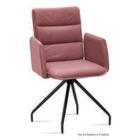 ARMLEHNSTUHL (4er-Set) Dianne 52x92x60 Schwarz/Rosewood - Dunkelrosa/Schwarz, Kunststoff (60/92/52cm) - 58aufmkessel