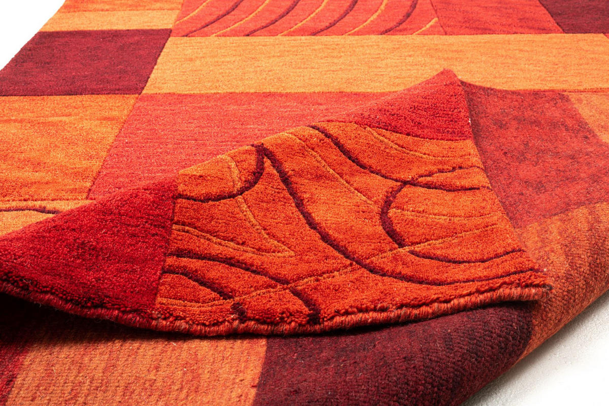 HANDKNÜPFTEPPICH Domas 120x180 cm - Rot, Textil (120/180cm) - THEKO