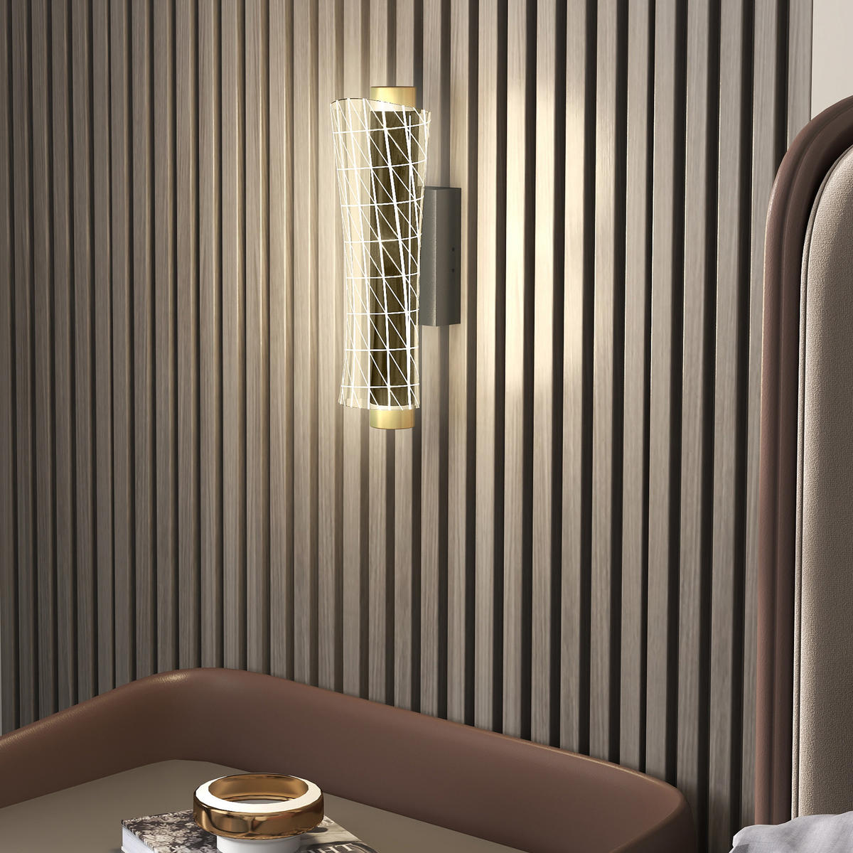 WANDLEUCHTE 2er Set Metall Acryl Schwarz - Schwarz, Metall (11/10.5/30.7cm) - HOMCOM