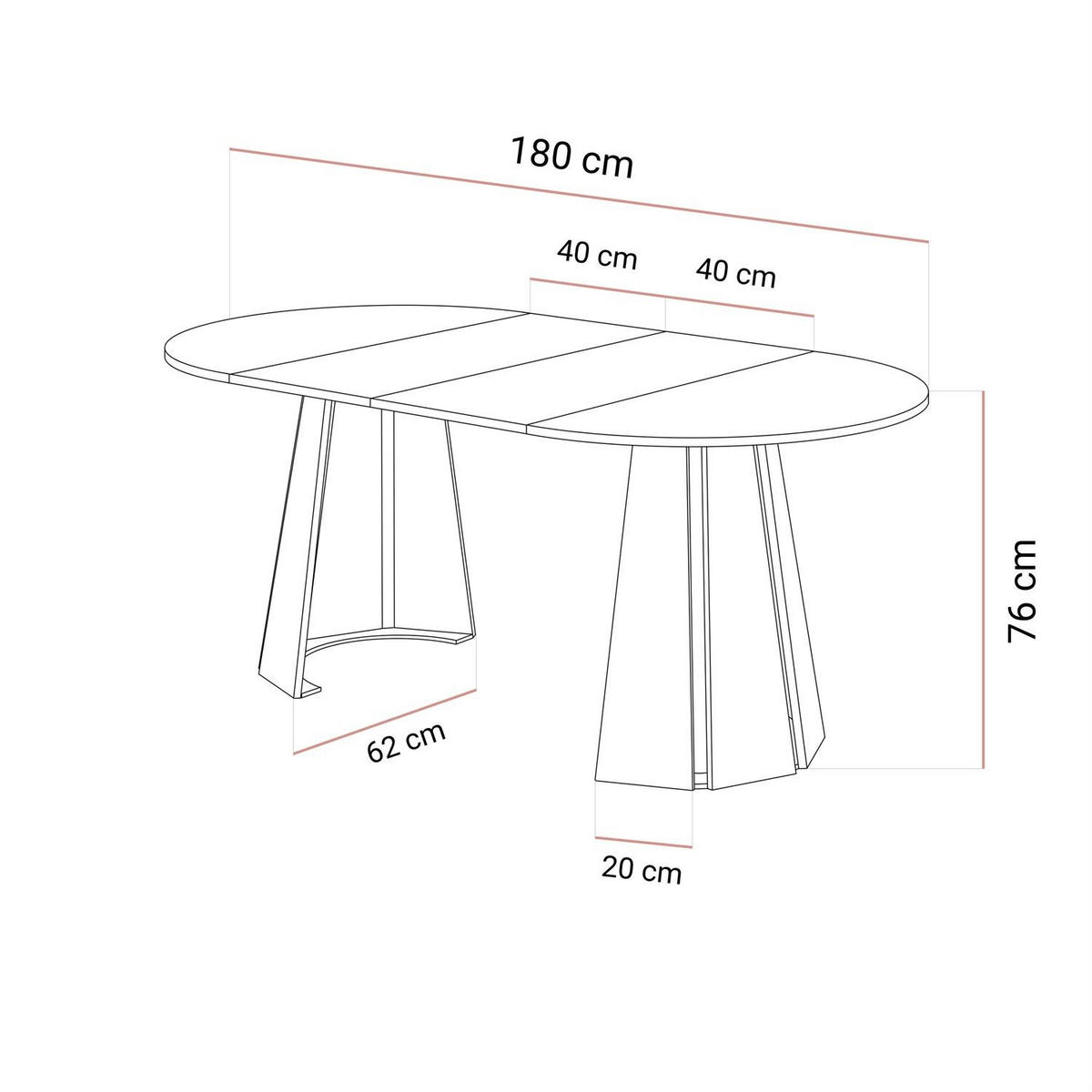 ESSTISCH SILVA ausziehbar, Nussbaum, 100-180cm - Nussbaumfarben, Holzwerkstoff (100/100/76cm) - Lookway