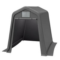 GERÄTEHAUS 245/183/217 cm Grau mit Rollos - Grau, Metall (245/217/183cm) - Oxeza