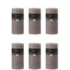 DUFTKERZE ZART - Grau - XXL - 150 Std. - 6er set - Grau, Paraffin (10/20cm) - J-Line