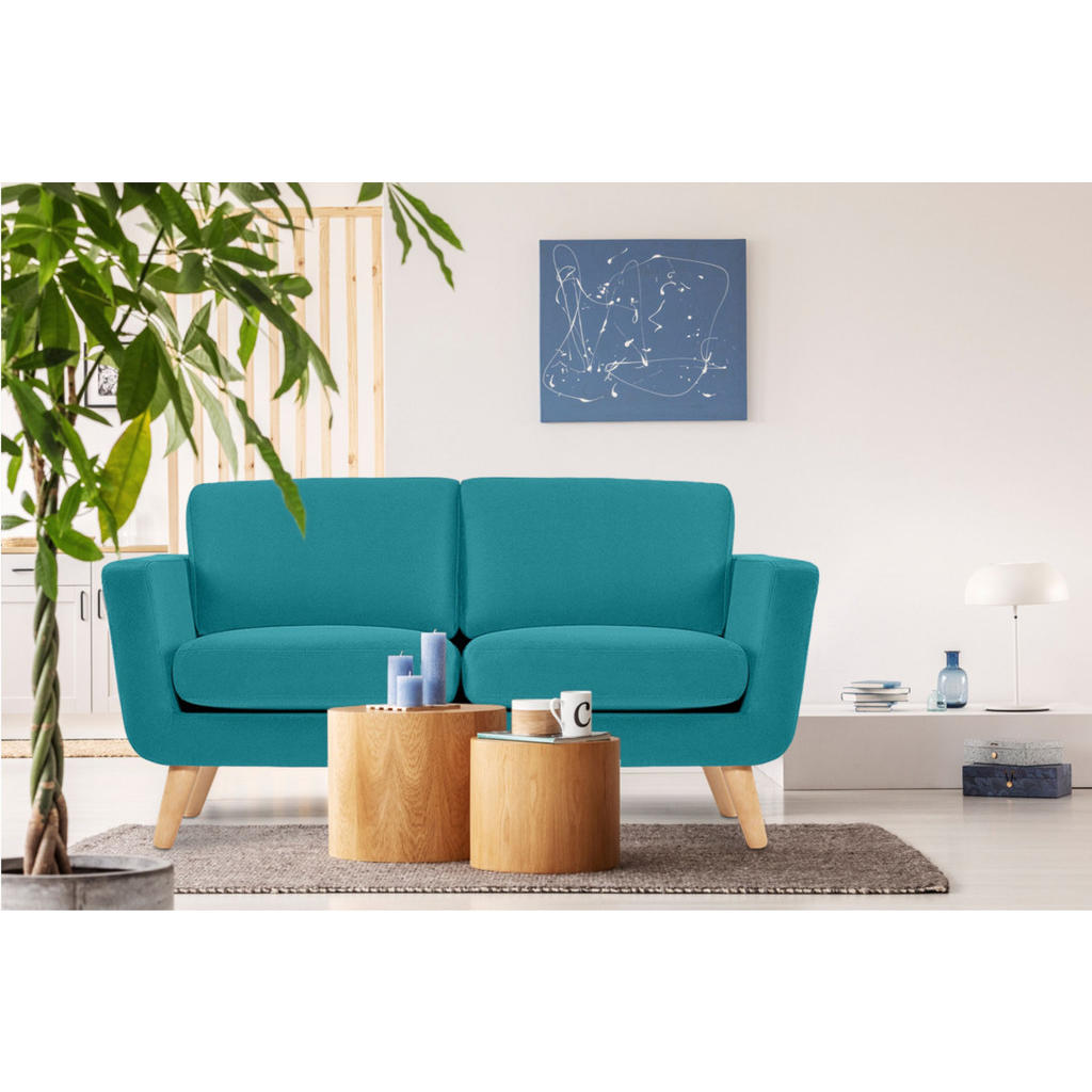 Thumbnail - Konsimo® Sofa, Türkis, Textil, 153x80x84 cm, FSC 100%, Hergestellt in Europa, Wohnzimmer, Sofas & Couches, Sofas, 2-Sitz...
