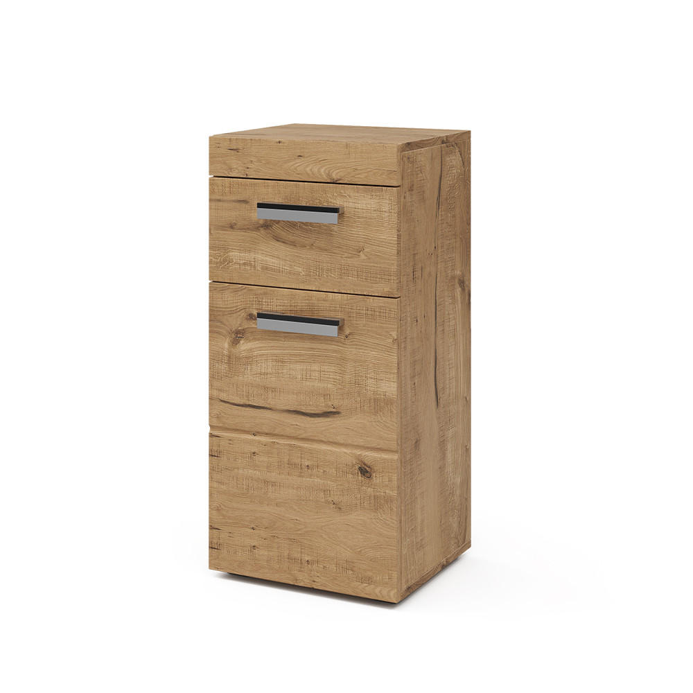 MIDISCHRANK Luna Eiche Wotan 37 x 79 cm - Eiche Wotan, Holzwerkstoff (37/79/32.6cm) - Vicco