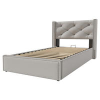 STAURAUMBETT 90/200 cm DE-00257, in Hellgrau, Metallrahmen - Hellgrau, Metall (90/200cm) - ComfortXL