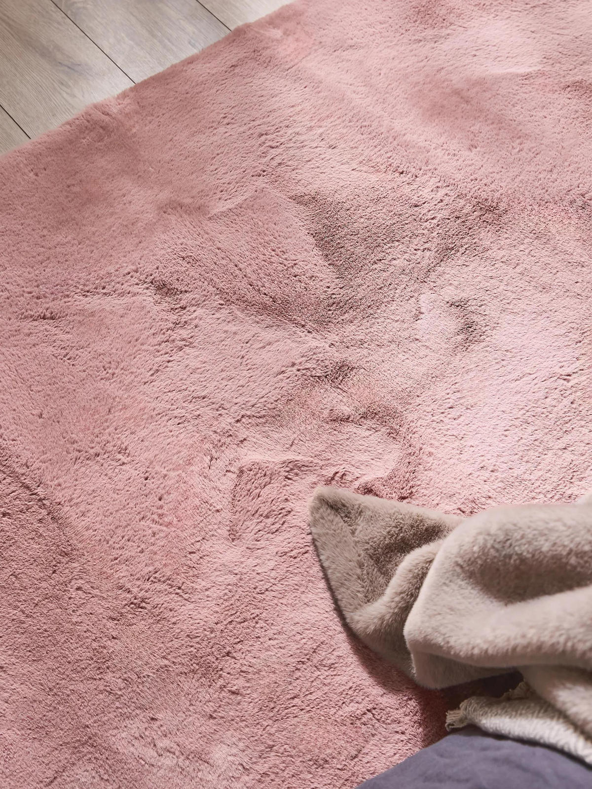 KUNSTFELL-TEPPICH Dave Rosa 230x340 cm - Rosa, Textil (230/340cm) - benuta Nest