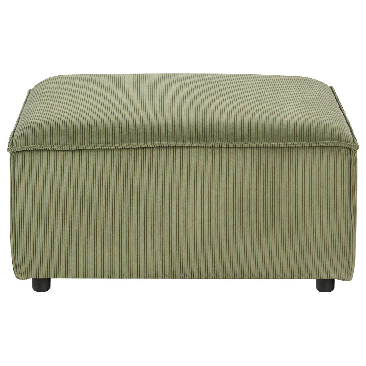 OTTOMANE Cord Grün Ardal - Grün, Textil (86/45/86cm) - Beliani