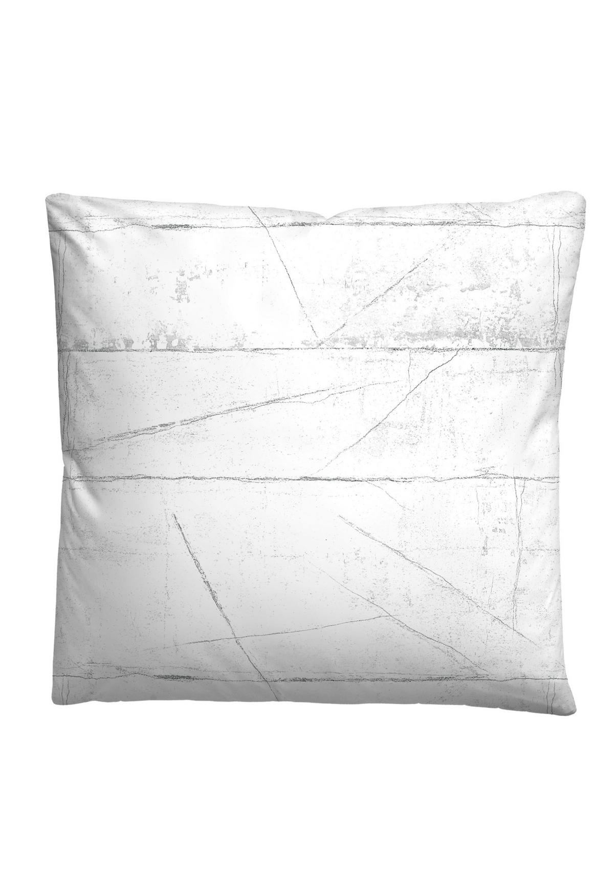 BETTWÄSCHE-GARNITUR Satin Wand sturmgrau, 135x200 cm + 80x80 cm - Grau, Textil (135/200cm) - biberna
