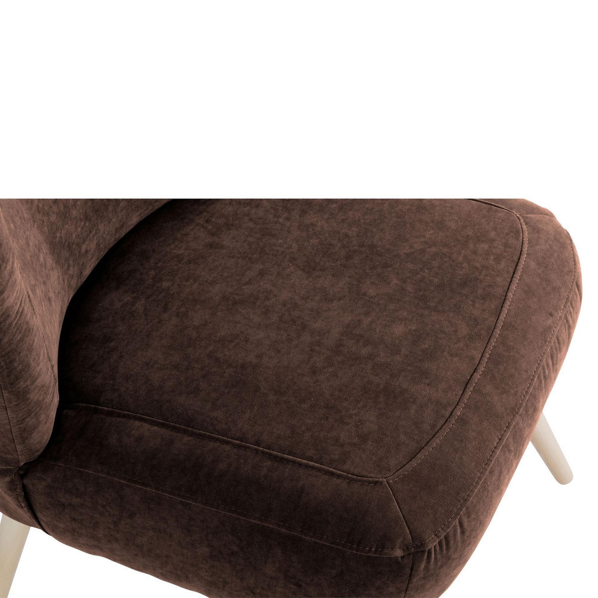 SESSEL Kathy Bezug Veloursstoff Buche natur / braun - Braun, Kunststoff (70/86/69cm) - 58aufmkessel