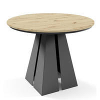 TISCH Schwarz Frega Ausziehbar - Schwarz/Eiche Artisan, Holzwerkstoff (176/100/76cm) - Sepro Meble